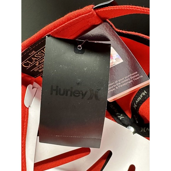 Hurley Hat Cap Strapback Mens Red Adjustable Team USA‎ Olympics Crest - Picture 9 of 9